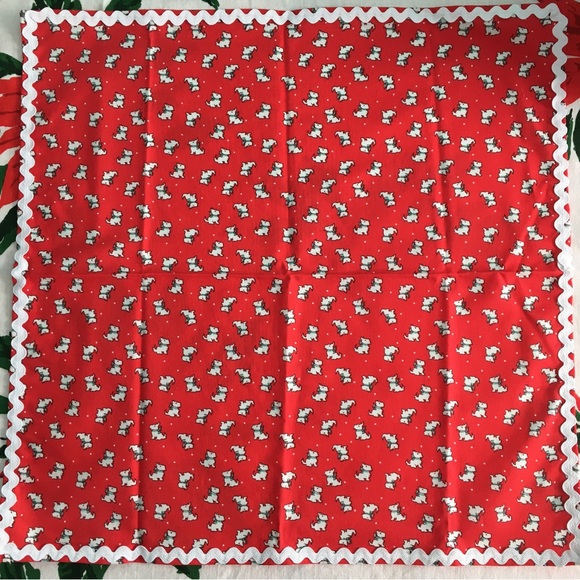 Handmade Retro Style Scottie Dog Holiday Napkins, Set of 2 - Picture 5 of 13